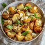 baked feta roast potatoes - featured image