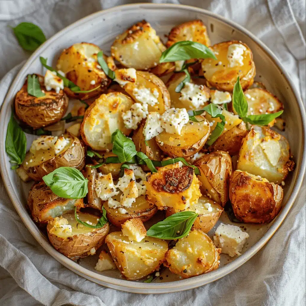 baked feta roast potatoes - featured image