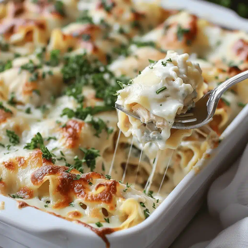 Chicken Alfredo Lasagna Roll Ups preparation steps
