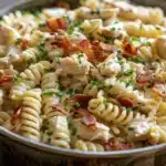 chicken bacon ranch pasta - featured image