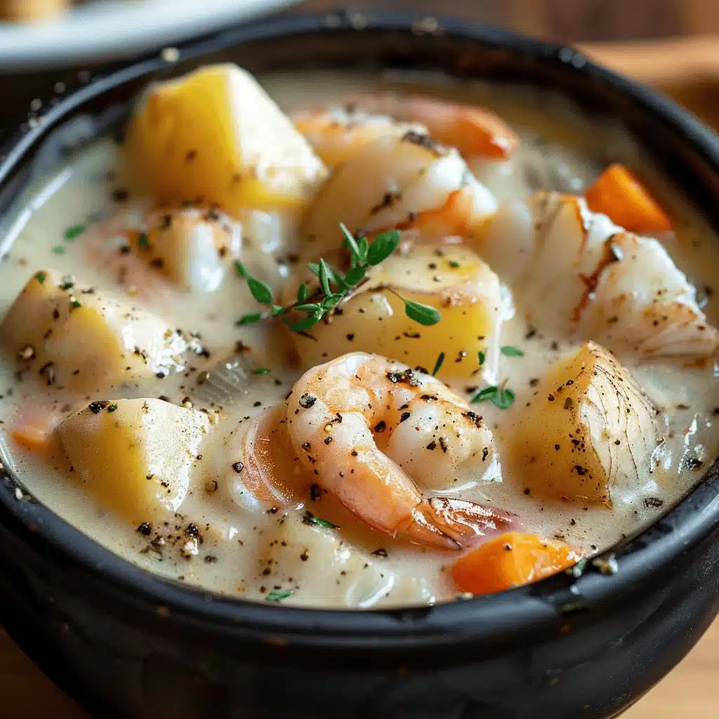 creamy seafood chowder - featured image