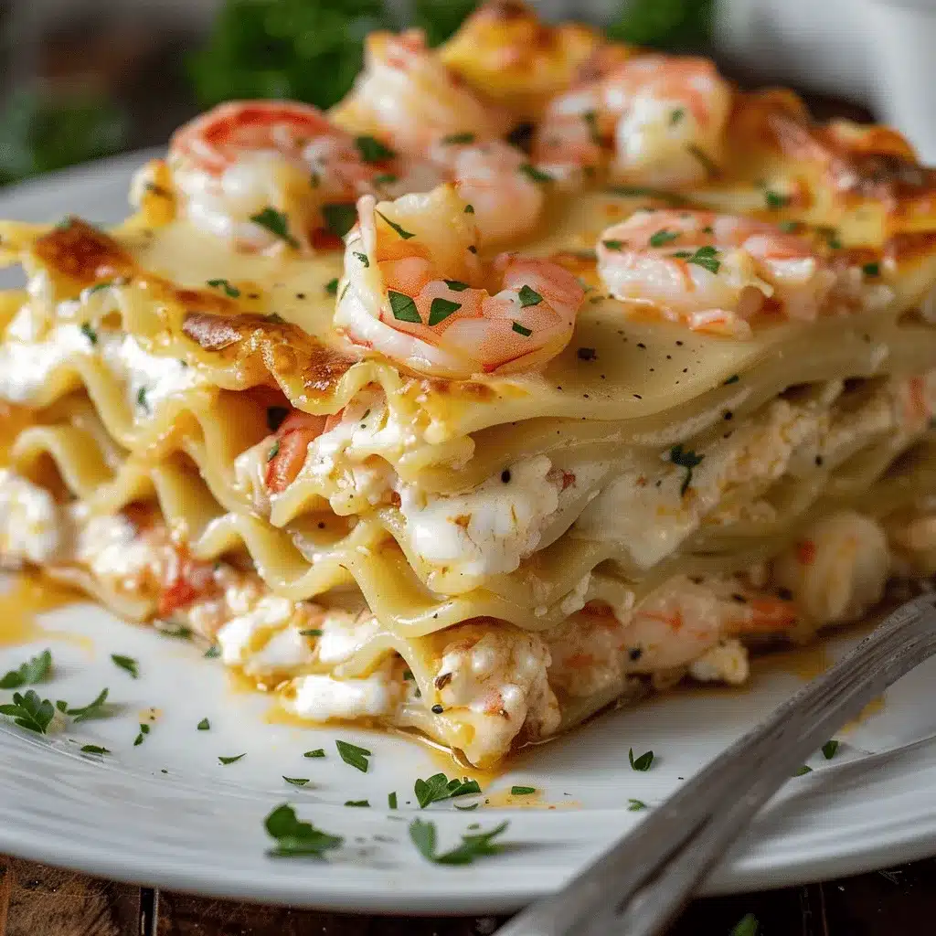 garlic butter shrimp scampi lasagna preparation steps
