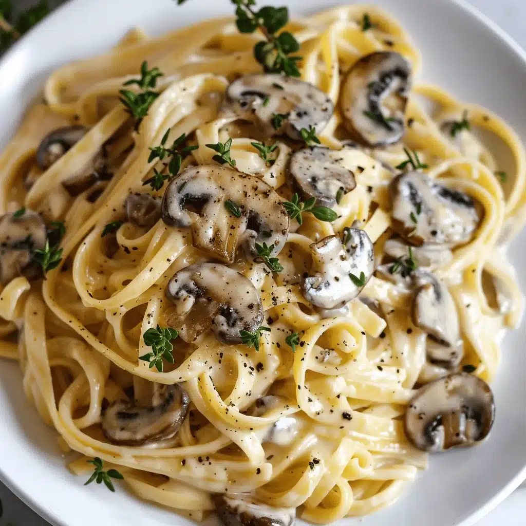 mushroom fettuccine Alfredo - featured image