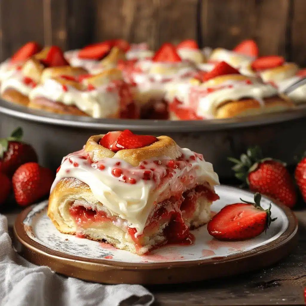 Strawberry Cheesecake Cinnabon Rolls preparation steps