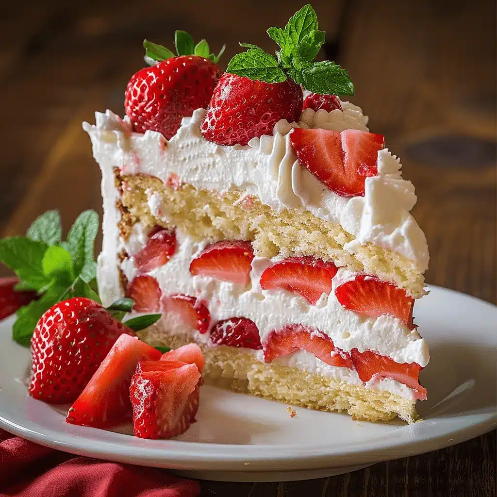 strawberry shortcake cake preparation steps