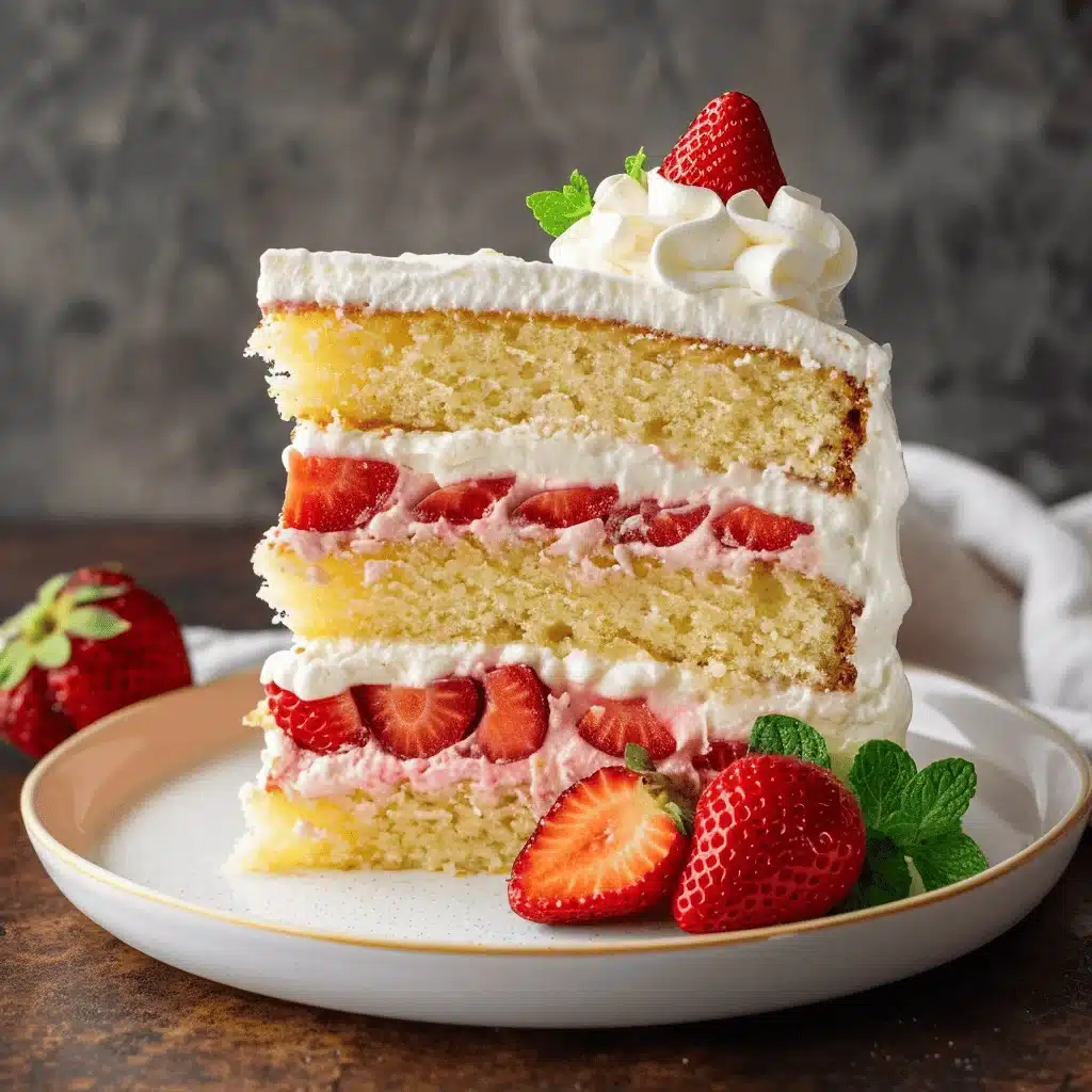 strawberry shortcake cake - featured image