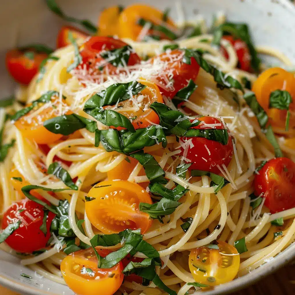 summer garden pasta preparation steps