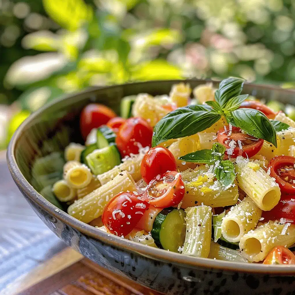 summer garden pasta - featured image