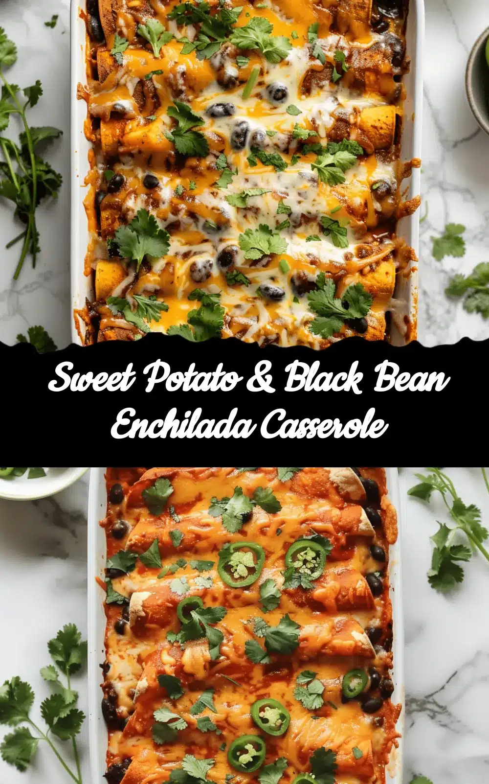 Sweet Potato and Black Bean Enchilada Casserole recipe