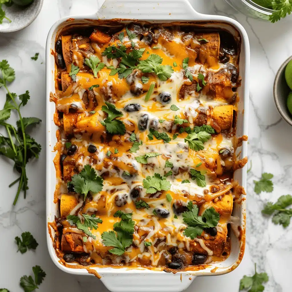 Sweet Potato and Black Bean Enchilada Casserole - featured image