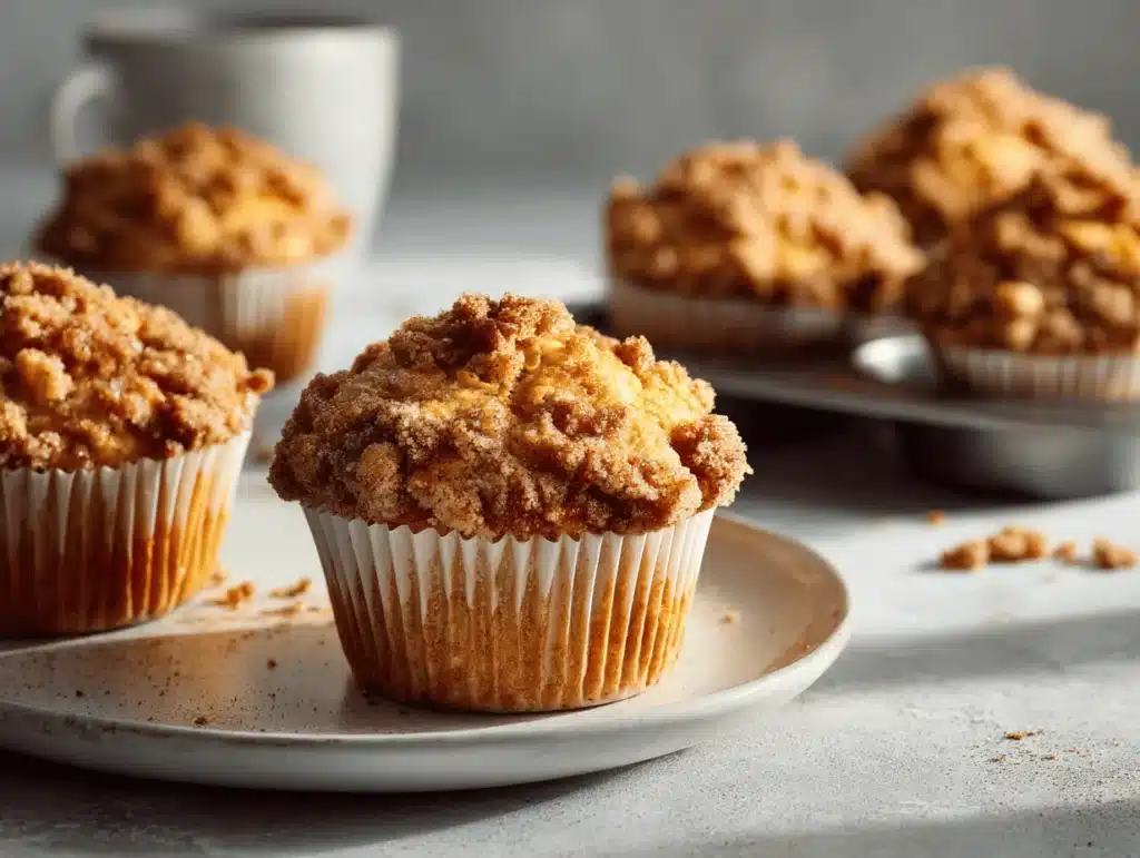 apple cinnamon crumb muffins - featured image