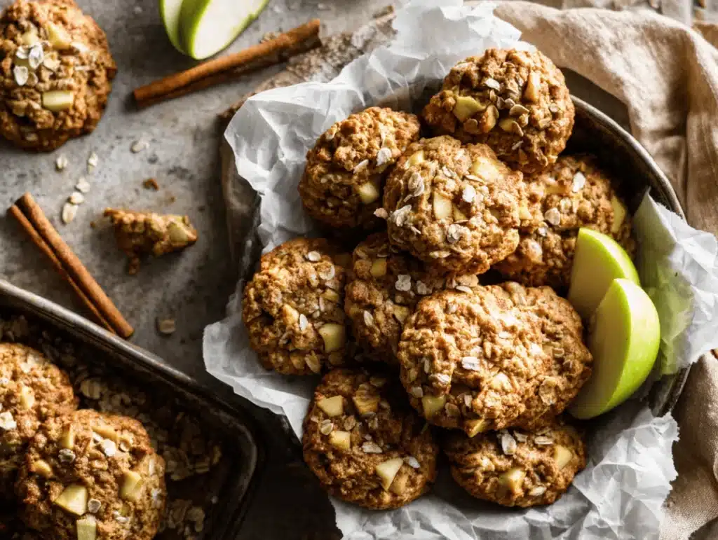 apple cinnamon oatmeal cookies - featured image