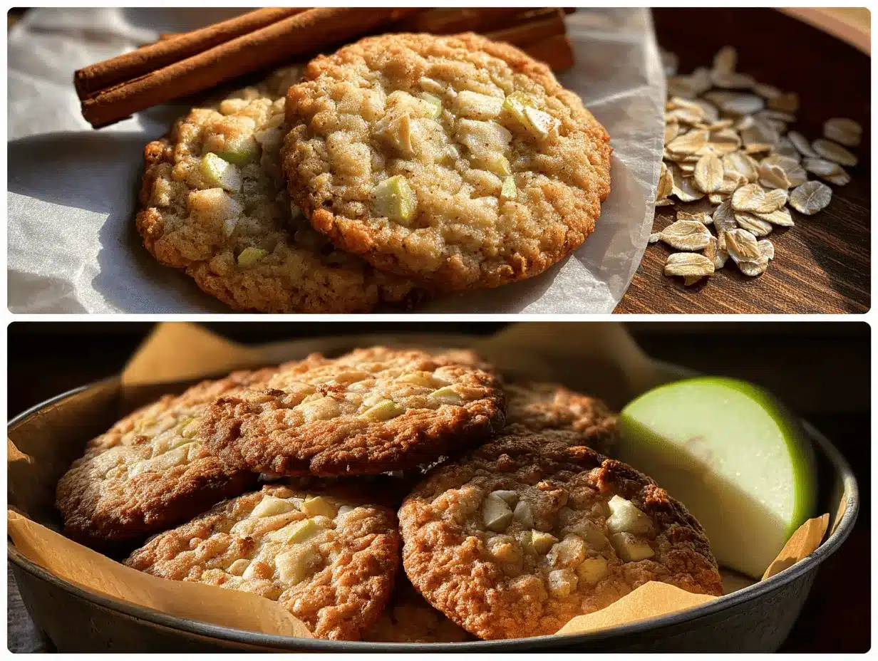 apple cinnamon oatmeal cookies preparation steps