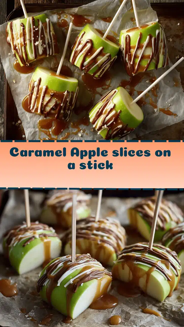 caramel apple slices on a stick recipe