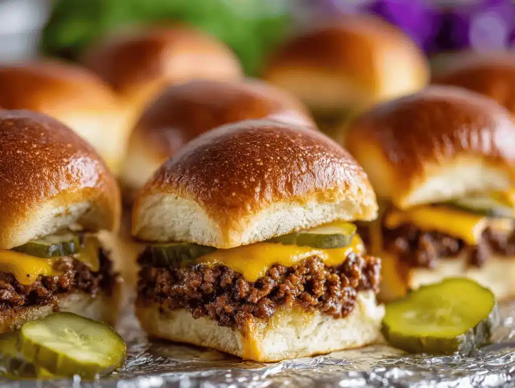 cheeseburger sliders - featured image