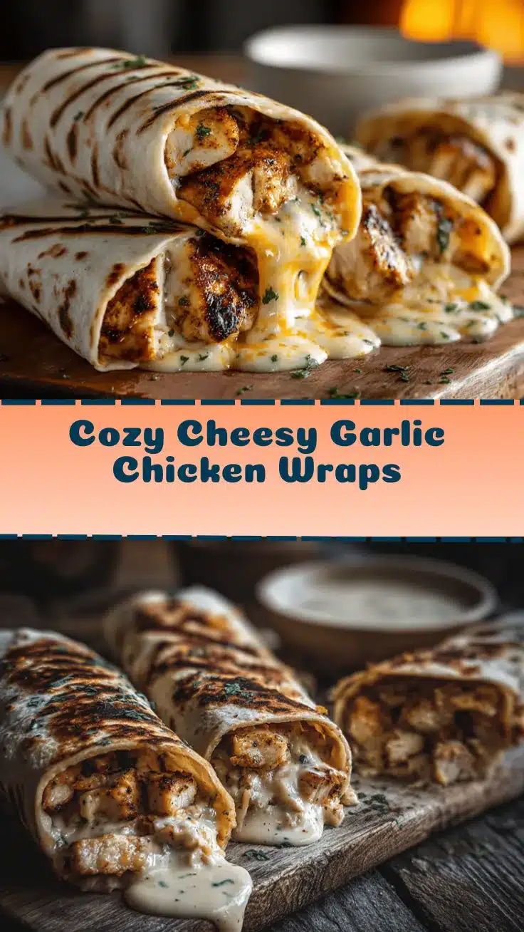 cheesy garlic chicken wraps recipe