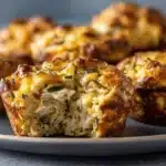 chicken cheese zucchini muffins - featured image