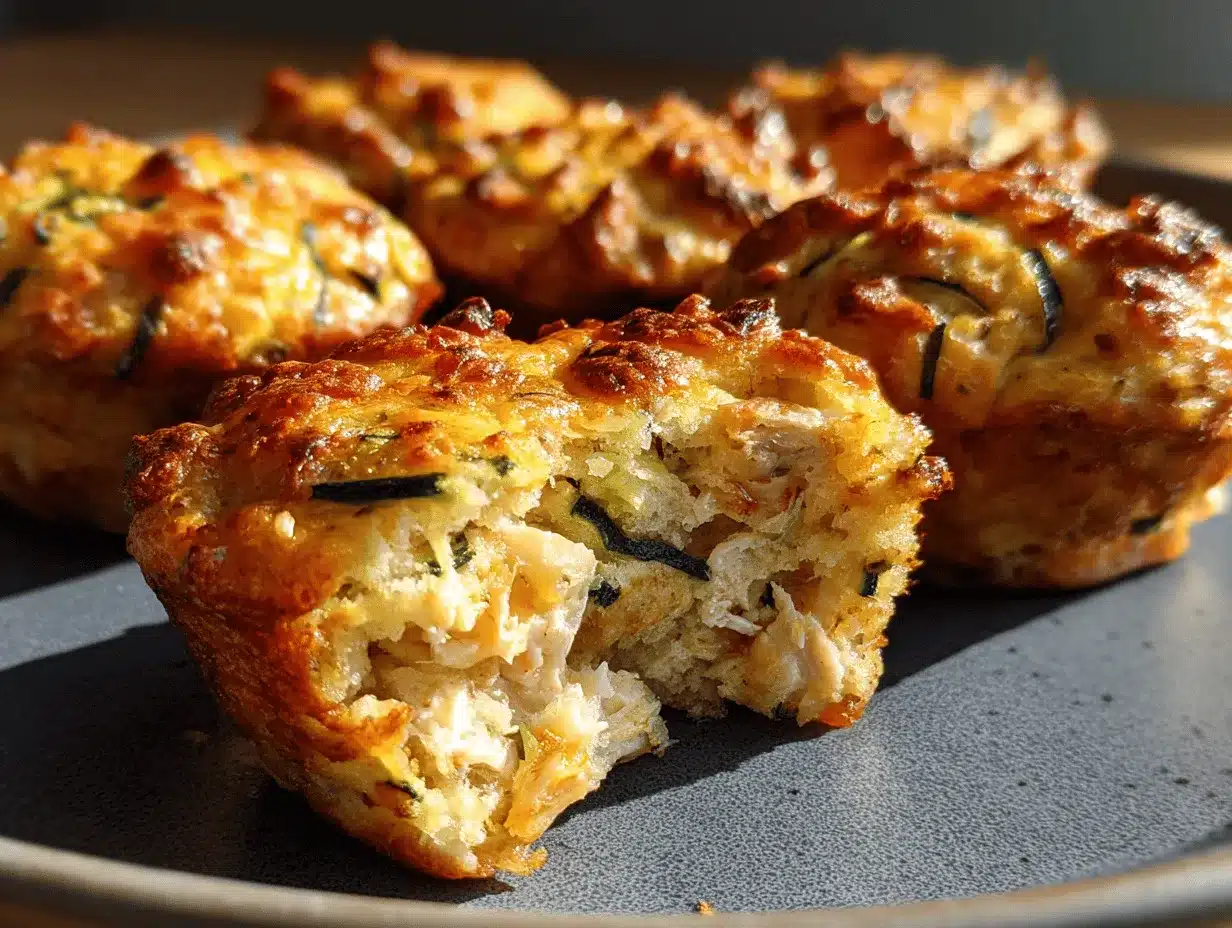 chicken cheese zucchini muffins preparation steps