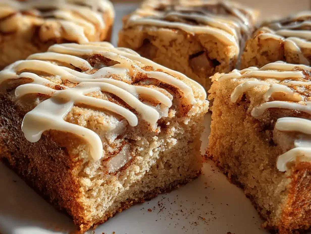 cinnamon apple cake squares preparation steps