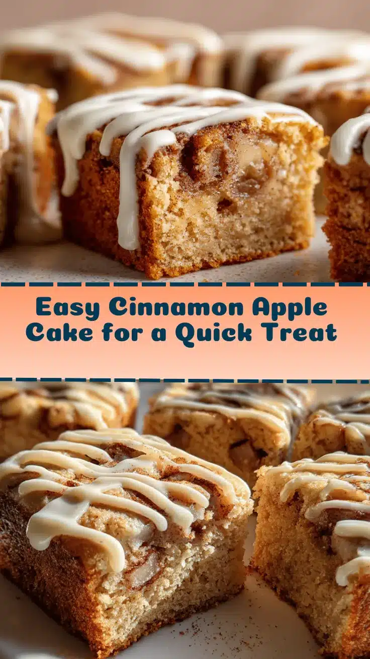 cinnamon apple cake squares recipe
