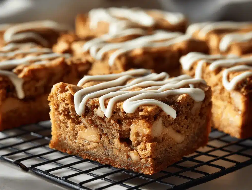 cinnamon blondies - featured image
