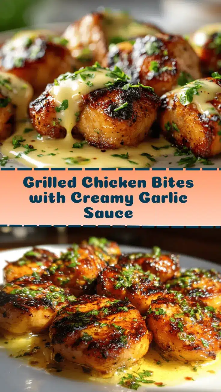 creamy grilled chicken bites recipe