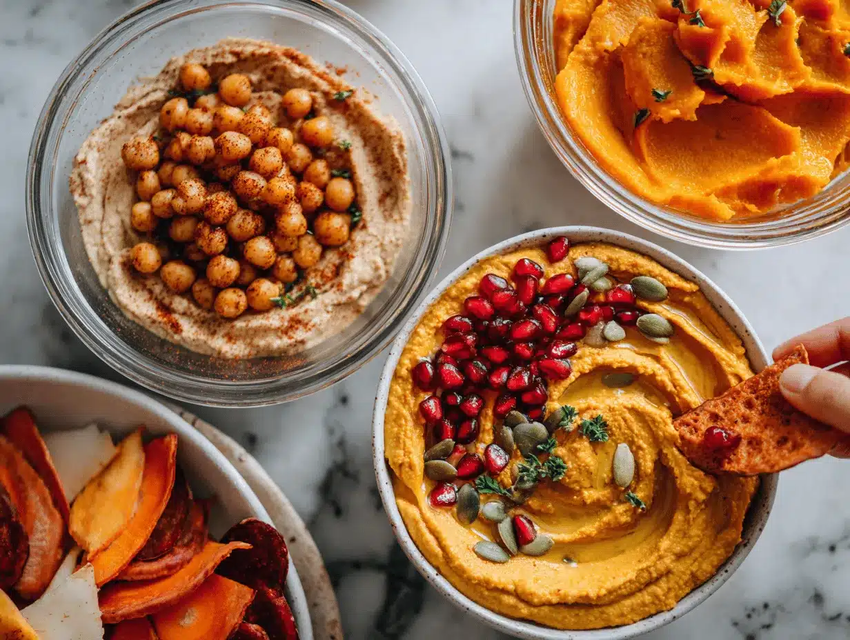 creamy pumpkin hummus preparation steps