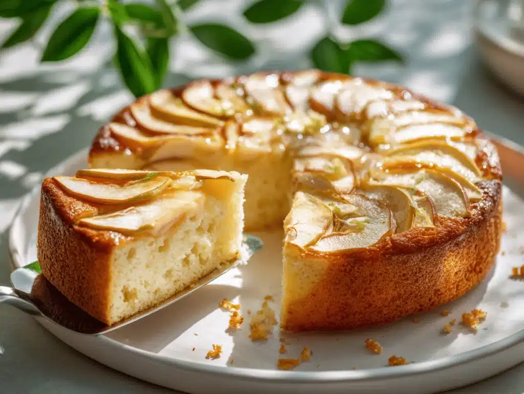 easy apple cake recipe uk - featured image