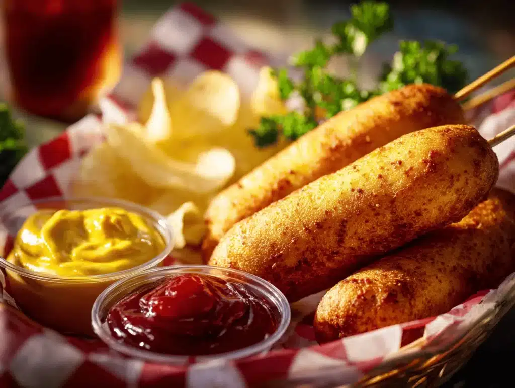 easy homemade corn dogs - featured image