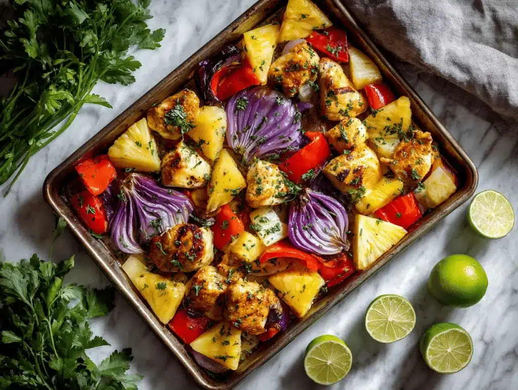 Hawaiian Chicken Sheet Pan Dinner - featured image