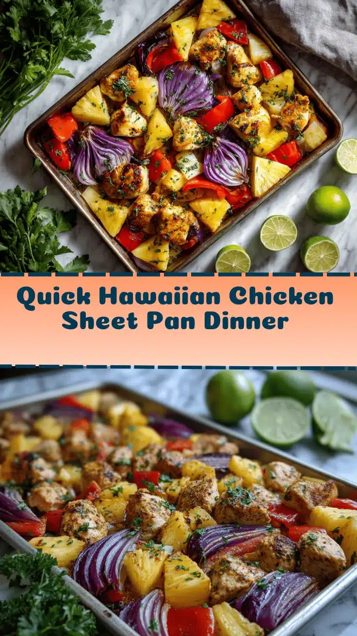 Hawaiian Chicken Sheet Pan Dinner recipe