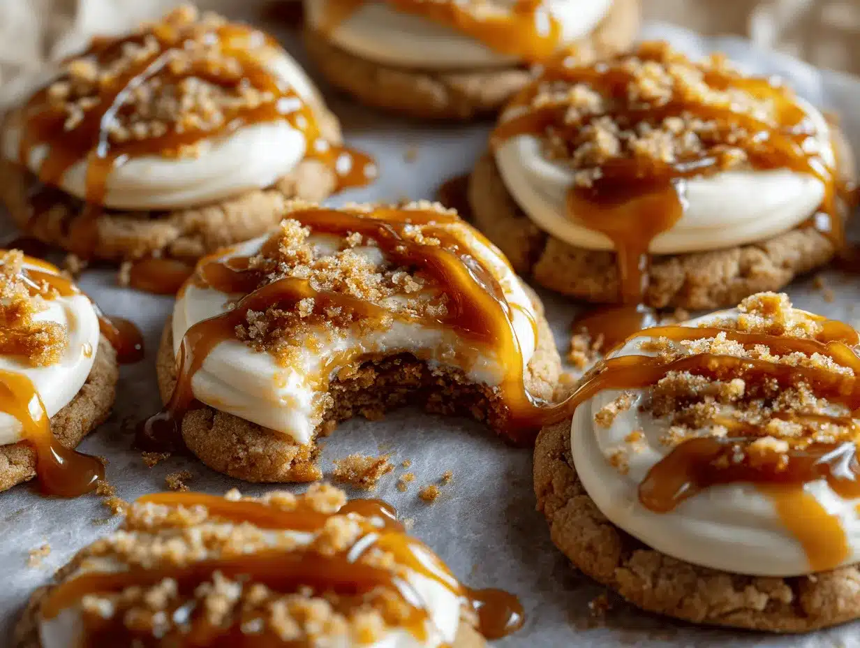 salted caramel cheesecake cookies preparation steps