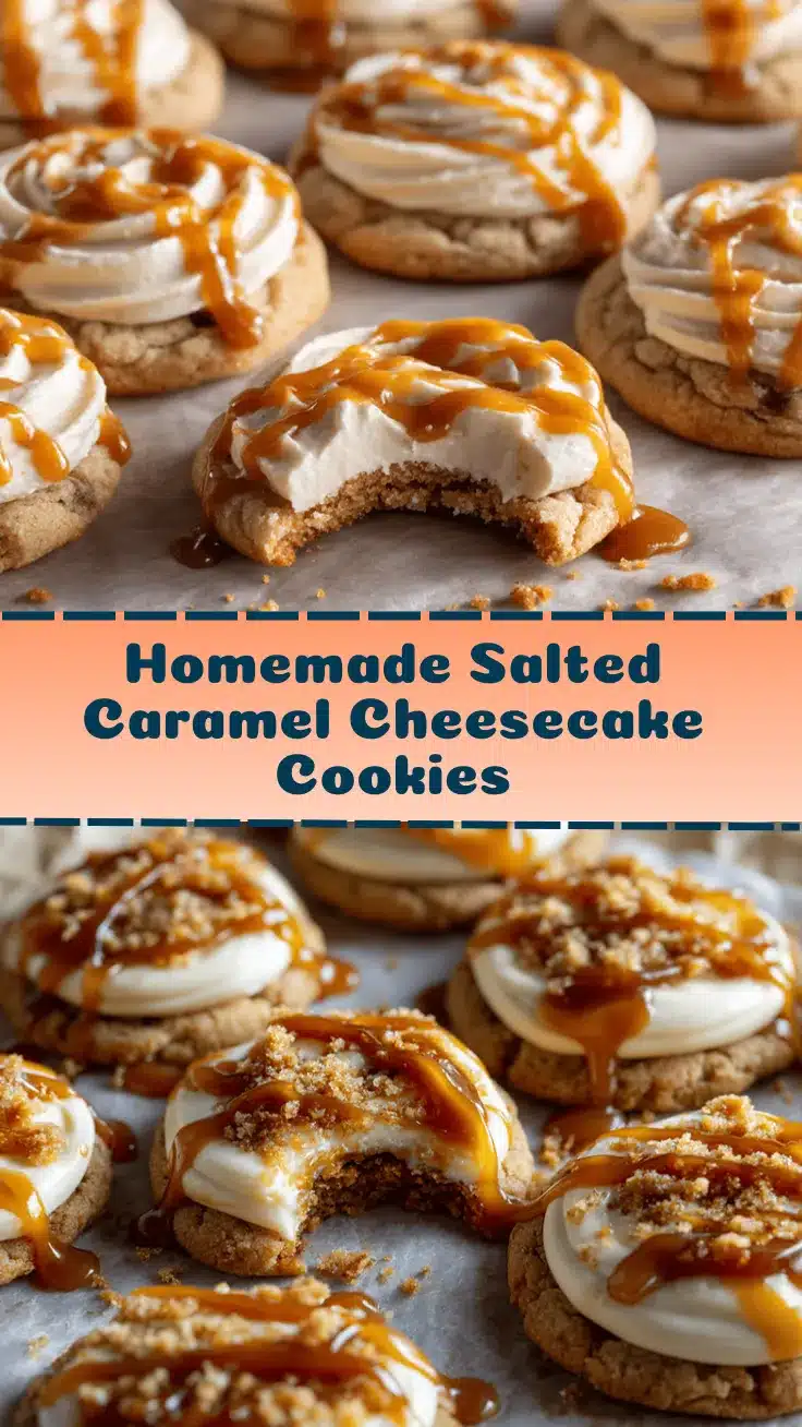 salted caramel cheesecake cookies recipe