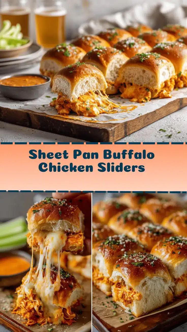 sheet pan Buffalo chicken sliders recipe