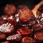 slow cooker brown sugar kielbasa bites - featured image