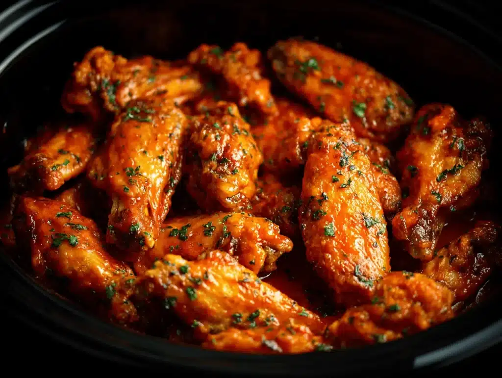 slow cooker buffalo wings - featured image