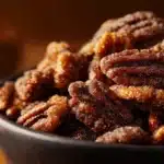 slow cooker candied cinnamon pecans - featured image