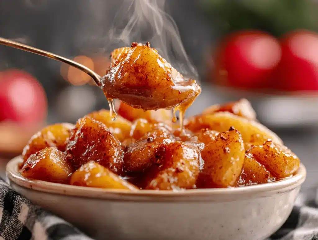 slow cooker fried apples - featured image