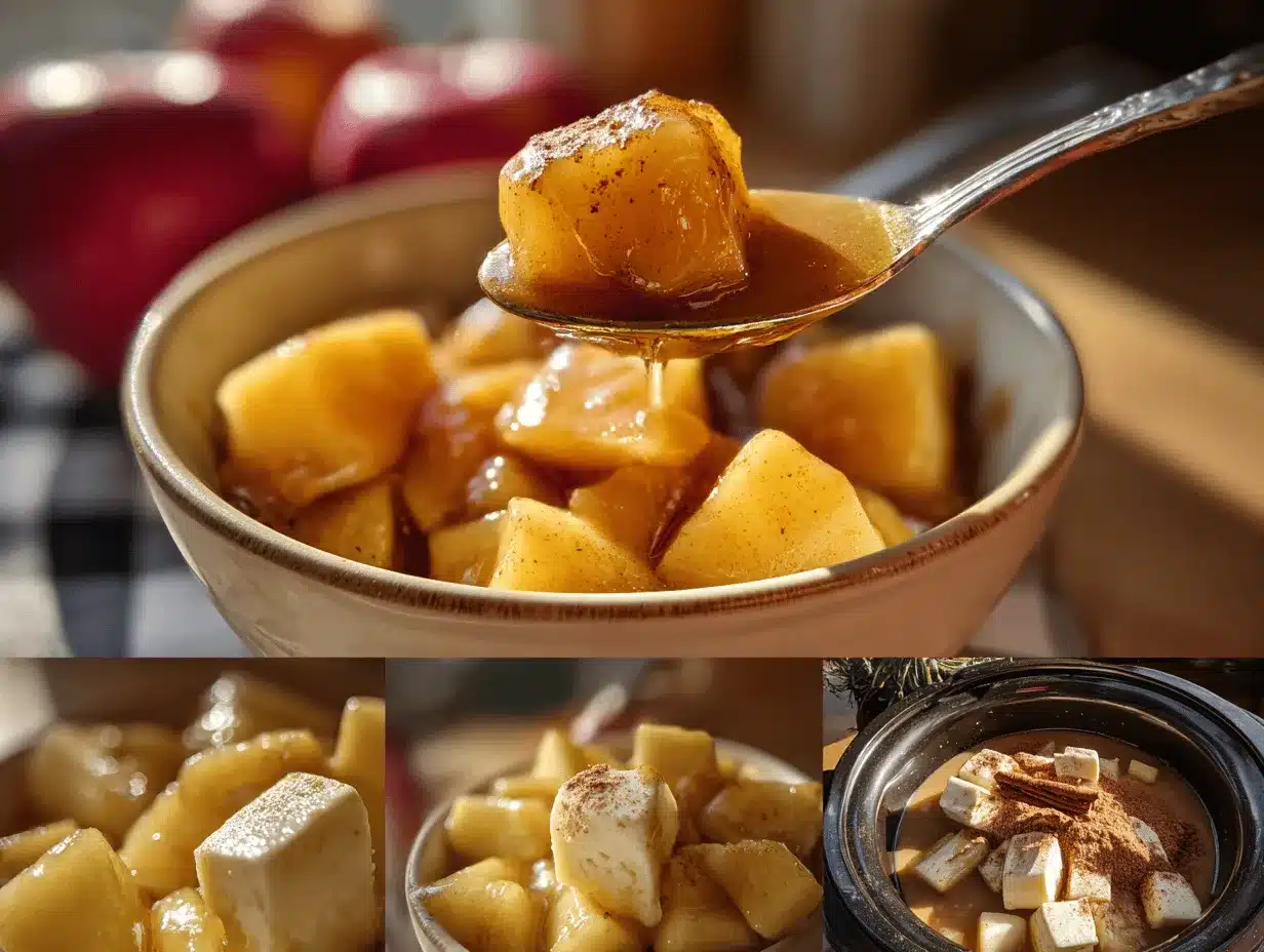 slow cooker fried apples preparation steps
