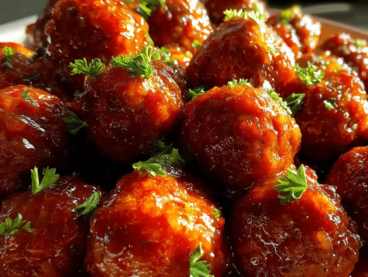 sweet and spicy meatballs preparation steps