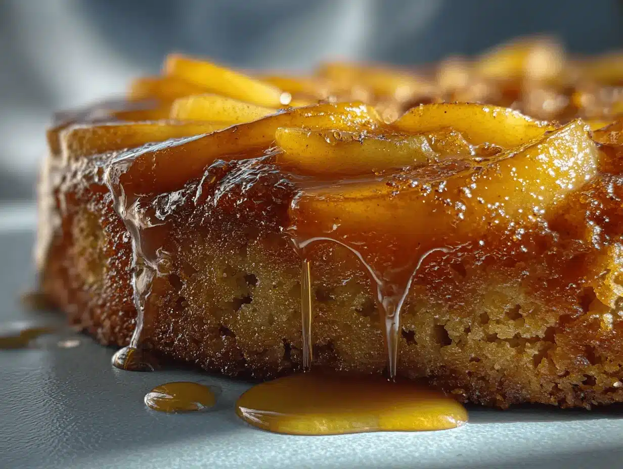 upside down apple spice cake preparation steps