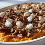 creamy crockpot sweet potato casserole - featured image