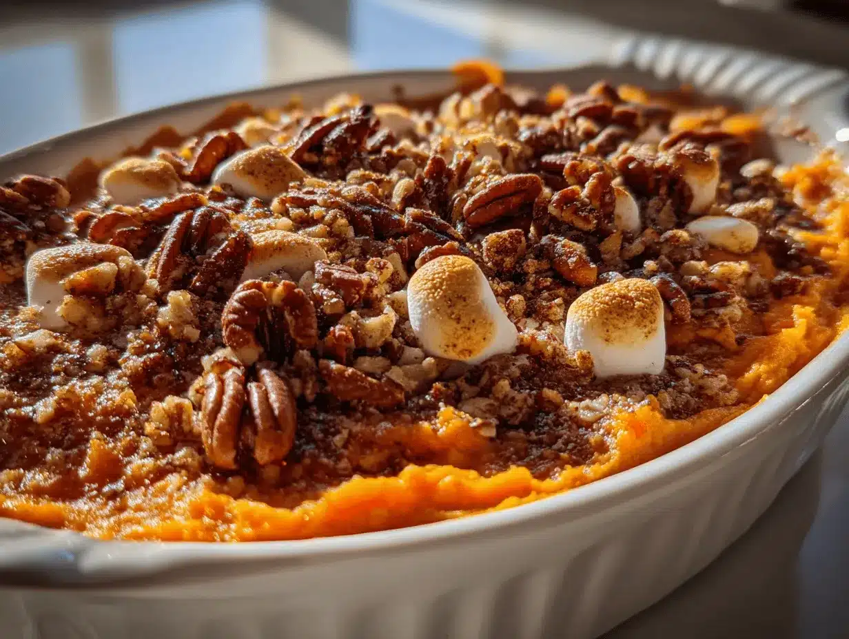 creamy crockpot sweet potato casserole preparation steps