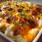 loaded mashed potato casserole - featured image