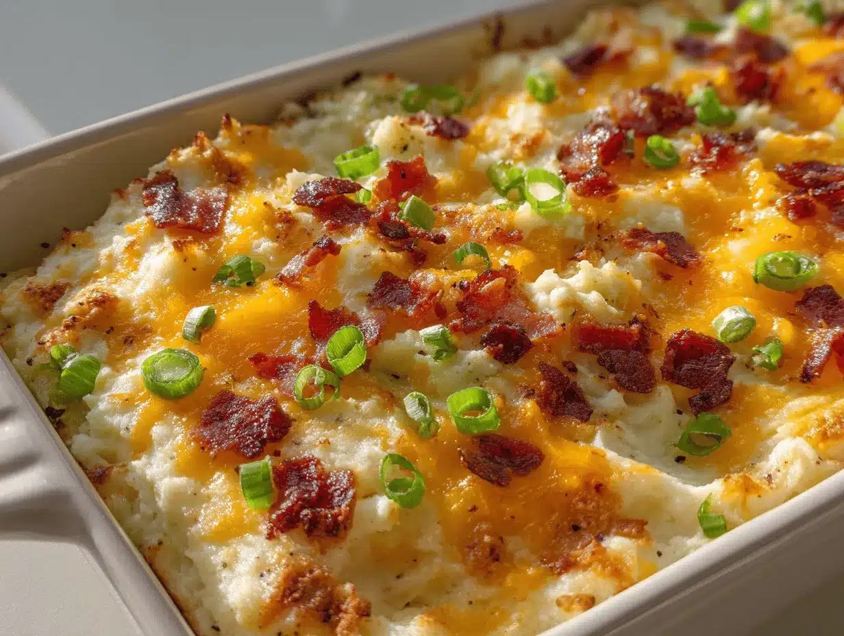 loaded mashed potato casserole preparation steps